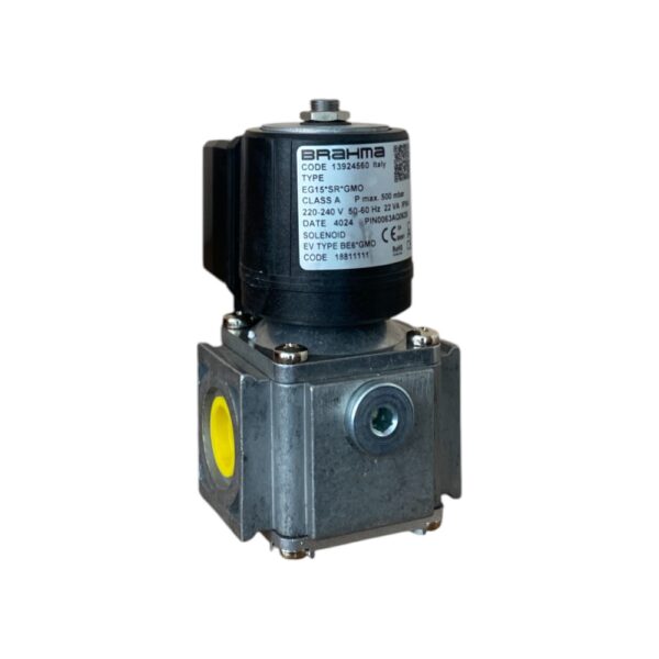 Elektromagnetni ventil za gas Brahma 13924560 EG15SRGMO G1/2" navojni Pmax=500mbar L=70mm solenoid 18811111