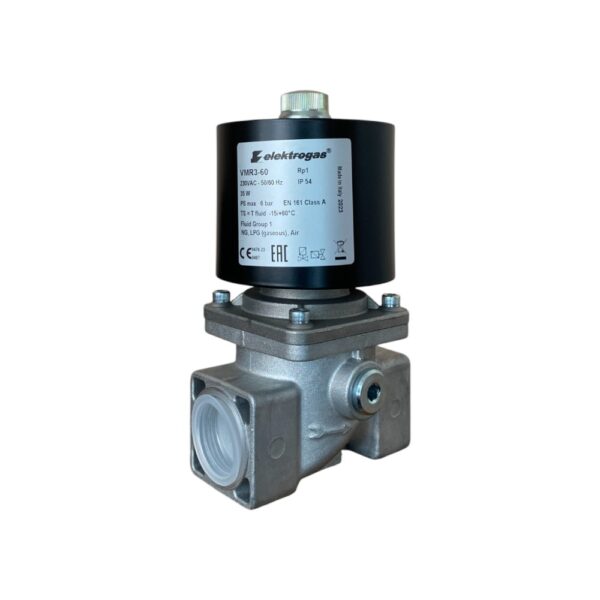 Elektromagnetni ventil za vazduh i gas Elektrogas VMR3-60 Rp1" navojni Pmax=6bar L=96mm