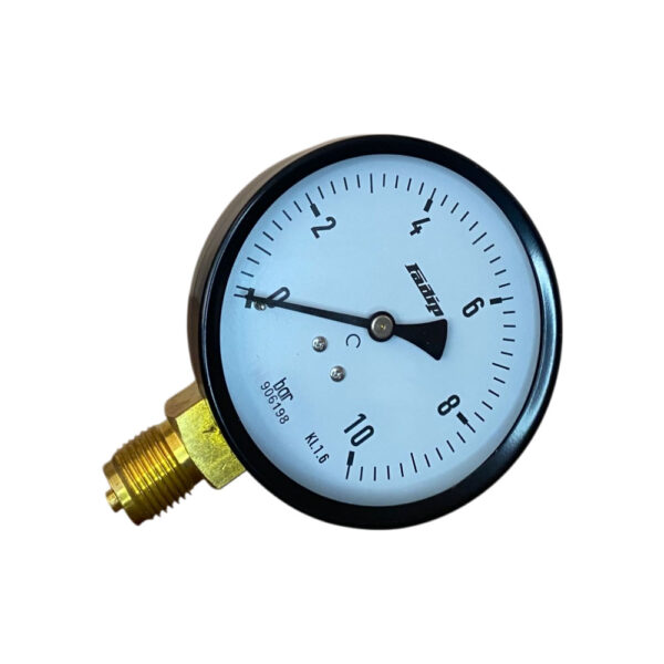 Manometar Fadip standardni radijalni čelični 0÷10bar Ø100mm G1/2" Kl.1,6
