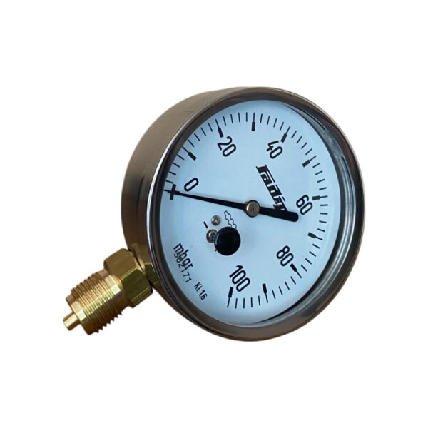 Manometar Fadip standardni radijalni čelični 0÷100mbar Ø100mm G1/2" Kl.1,6