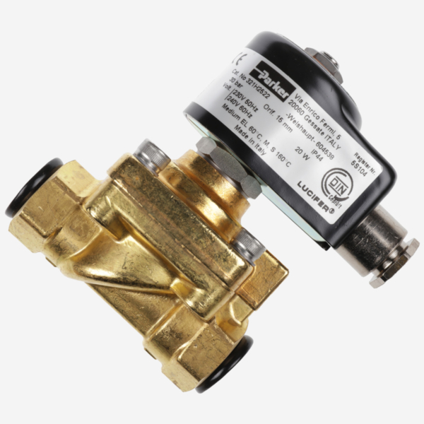 Elektromagnetni ventil dvosmerni za ulje pilot upravljan Parker Lucifer 321H2522NC 1/2" 230V 20W L=75mm | Weishaupt 604538